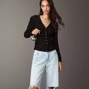 Maeve Textured Eyelet Top